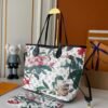 Gucci Giglio Small Tote Bag Blue And White Gg Denim 9.8 Inches 860845 Fafrw 8864
