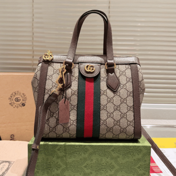 Gucci Ophidia Small Tote Bag Beige 9.4 Inches 524537 K05NB 8745