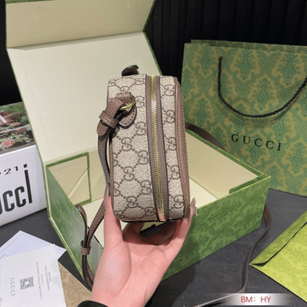 Gucci Ophidia Small Camera Bag Beige 9.4 Inches 739392 96LWT 8745