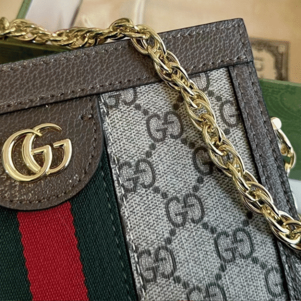 Gucci Ophidia Mini Chain Bag Beige 7 Inches