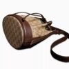 Gucci Venice Small Bucket Bag GG Canvas Sand Brown 8.1 Inches