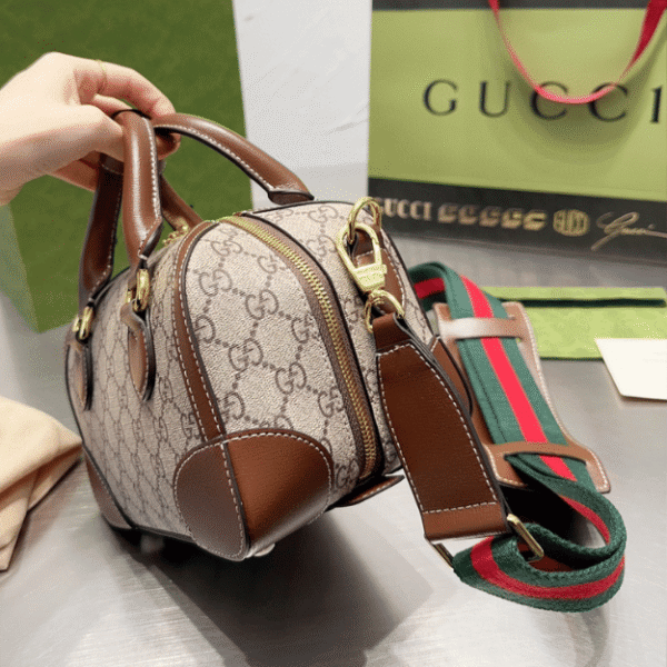 Gucci Mini Boston Bag Gg Canvas 9.1 Inches
