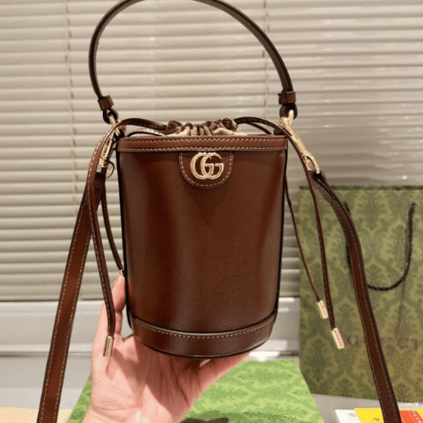 Gucci Ophidia Mini Bucket Bag Brown 4.5 Inches 760201 AACP4 2342