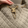 Chanel 25 Small Hand Bag Taupe 13.4 Inches