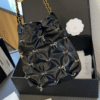 4-254 Chanel 22 Mini Drawstring Bucket Bag Black 7.9 Inches