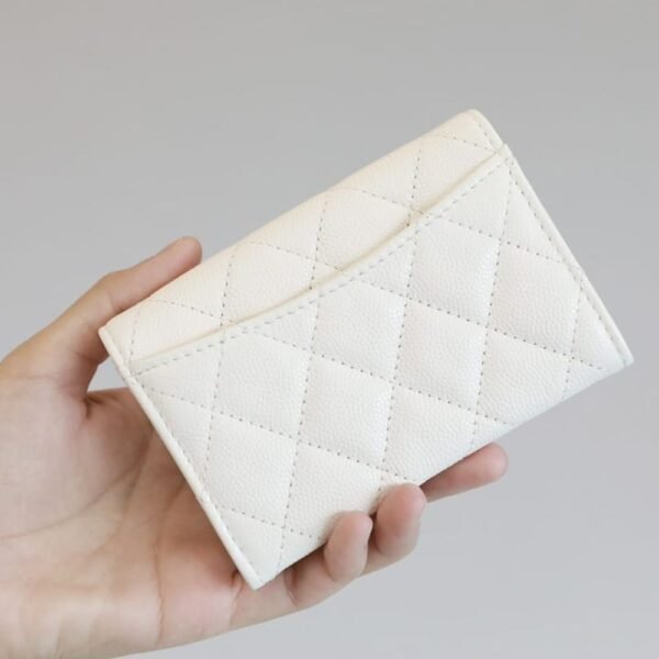Chanel Classic Card Holder Wallet White 4.2 Inches AP0214 B10583 10601