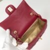 Chanel Quilted Mini Cc Rectangular Pearl Crush Flap Bag Red 20Cm