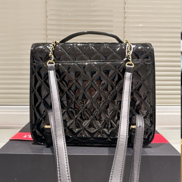 Chanel Maxi Top Handle Flap Bag Black 12.2 Inches