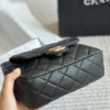 4-295 Chanel 22 Hobo/Shoulder Bag With Flap Pocket Black 7.5 Inches
