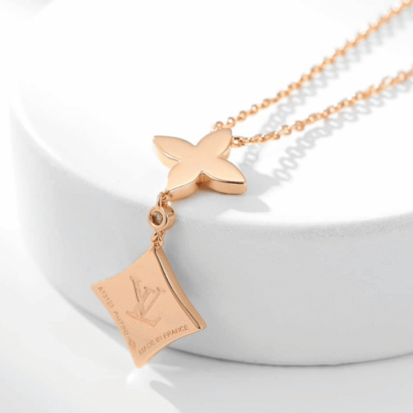 Louis Vuitton Color Blossom Double Star Necklace Q94676