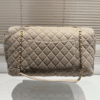 Chanel Flap Vintage-Style Shoulder/Hobo Bag Khaki 17.7 Inches