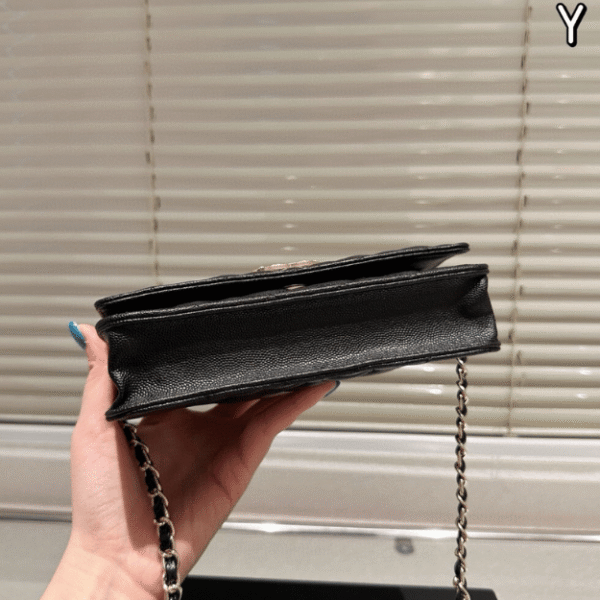 Chanel Flap Bag Woc (Wallet On Chain) Black 7.5 Inches