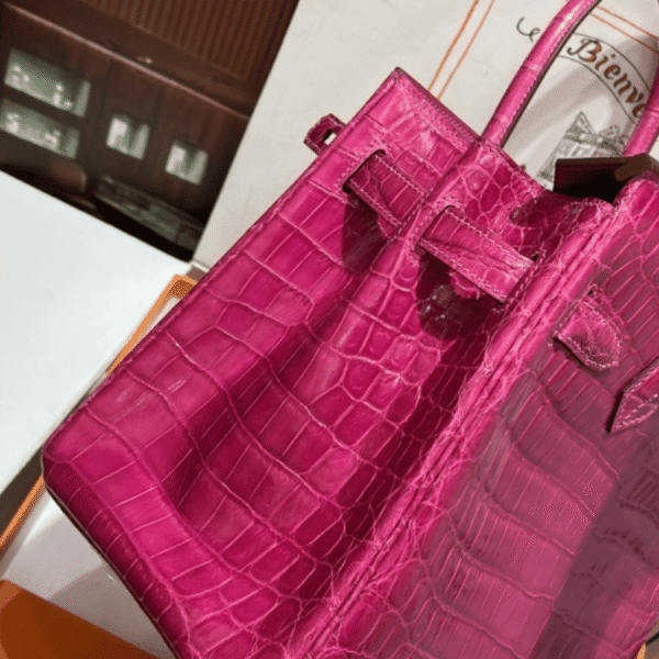Hermès Birkin Bag Fuchsia Crocodile 11.8 Inches