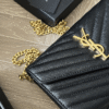 Saint Laurent Matelassé Envelope Bag Black 8.7 Inches