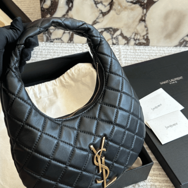 4-408 Saint Laurent Icare Hobo Bag Black 10.2 Inches 851689Aaang1000