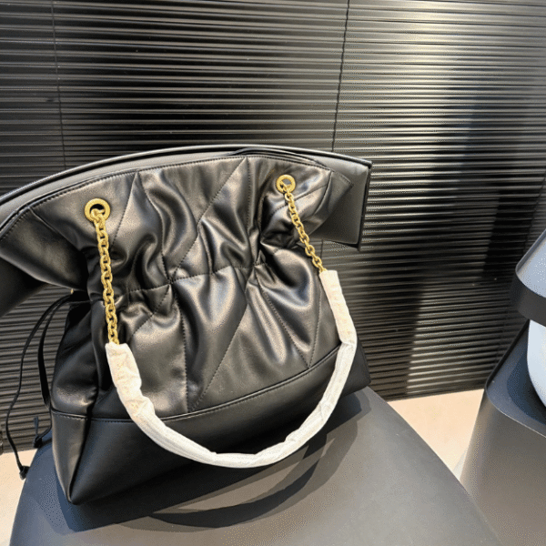 Saint Laurent Loulou Drawstring Bucket Bag Black 13 Inches 809824Aab321000