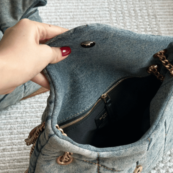 Saint Laurent Loulou Puffer Bag Denim 11.4 Inches