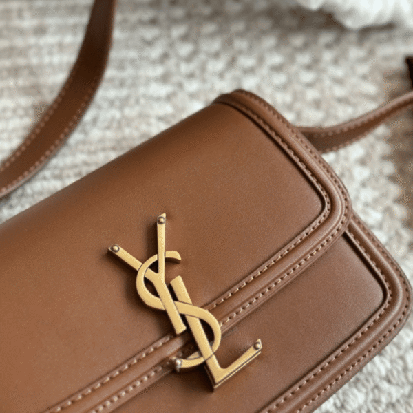 Saint Laurent Solferino Satchel Bag Tan 9 Inches