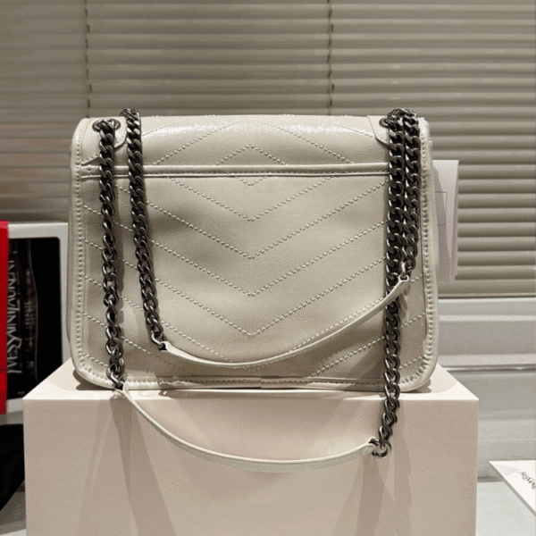 Saint Laurent Niki Bag Gray Quilted 11 Inches