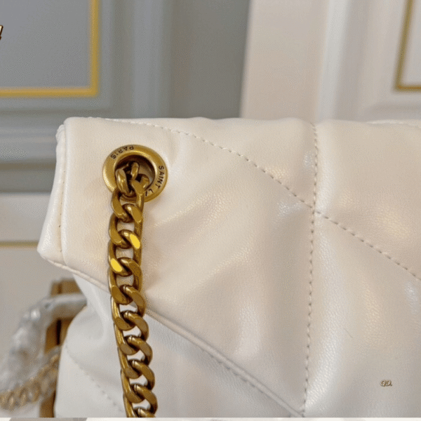Saint Laurent Loulou Puffer Bag White 11 Inches 5774761El079207
