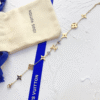 Louis Vuitton Monogram Flower Charm Bracelet Gold-Tone