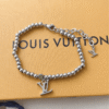 Louis Vuitton Lv Charm Bead Bracelet Silver-Tone
