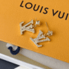 Louis Vuitton Lv Charm Drop Earrings Gold-Tone