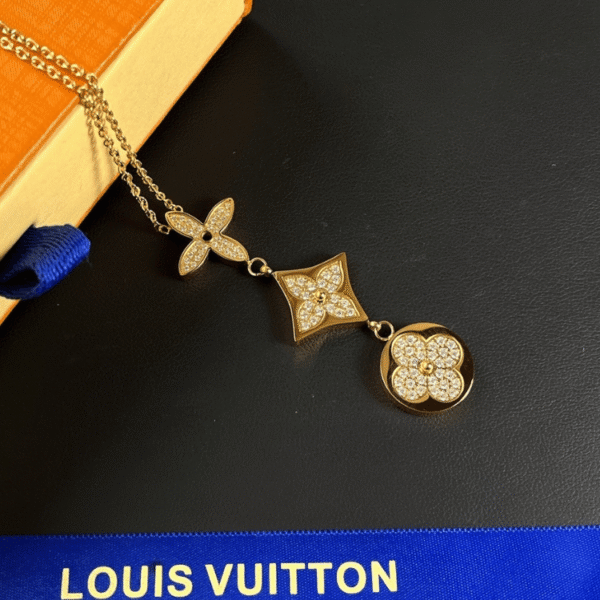 Louis Vuitton Monogram Flower Charm Bracelet Gold-Tone