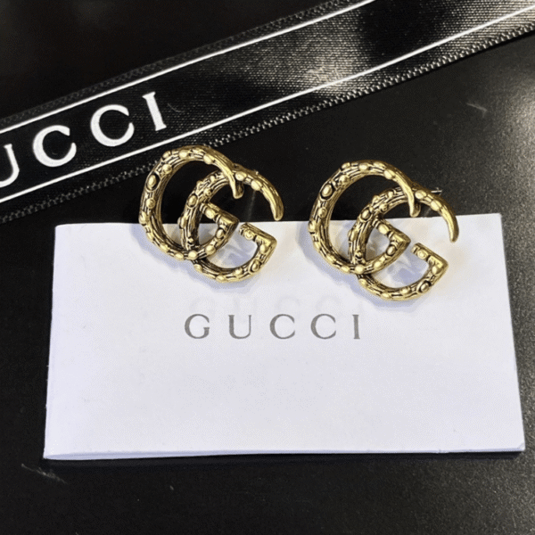 Gucci Interlocking G Small Hoop Earrings Gold-Tone