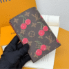 4-496 Louis Vuitton X Murakami Cherry Passport Holder 5.5 Inches M13424