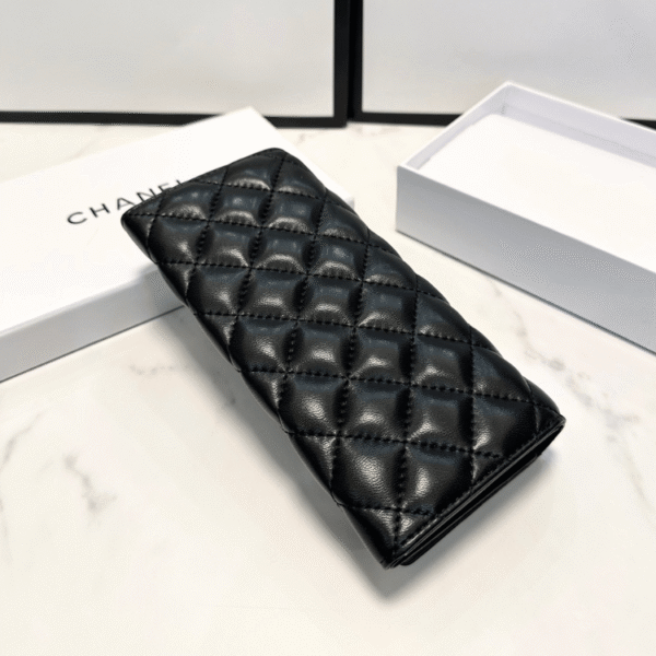 Chanel Classic Small Flap Wallet Black Caviar Silver Hardware 4.7 Inches