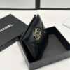 Chanel 19 Tri-Fold Wallet Black Gold/Chain Hardware 4.3 Inches