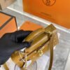 Hermes Mini Kelly 20 Alligator Gold Hardware Brown 8.7 Inches