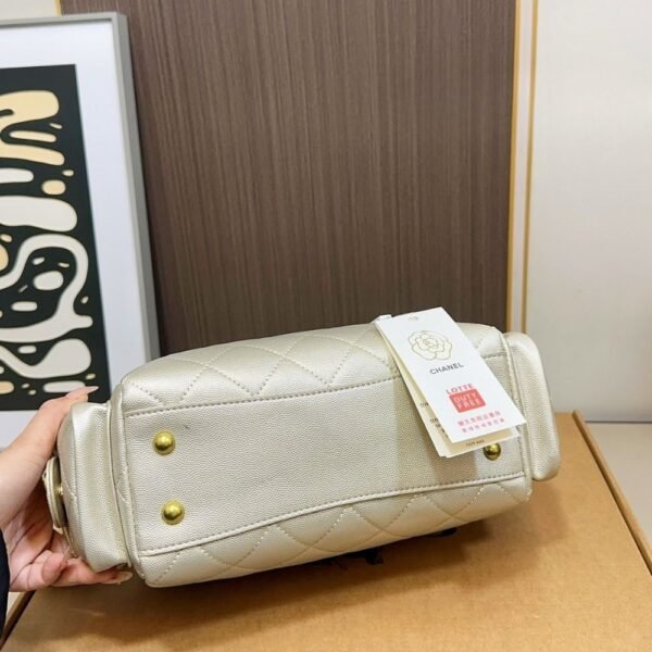 Chanel Small Bowling Bag Light Beige 9.8 Inches