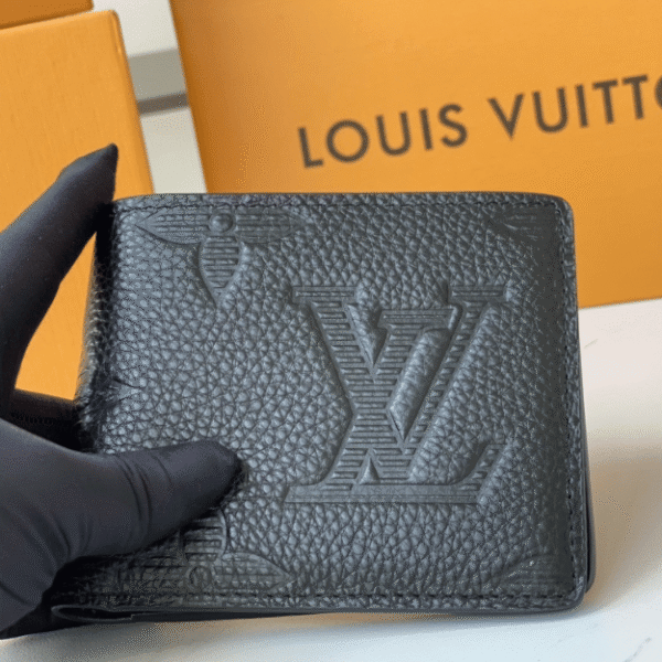 Louis Vuitton Slender Wallet Black Monogram Shadow 4.5 Inches