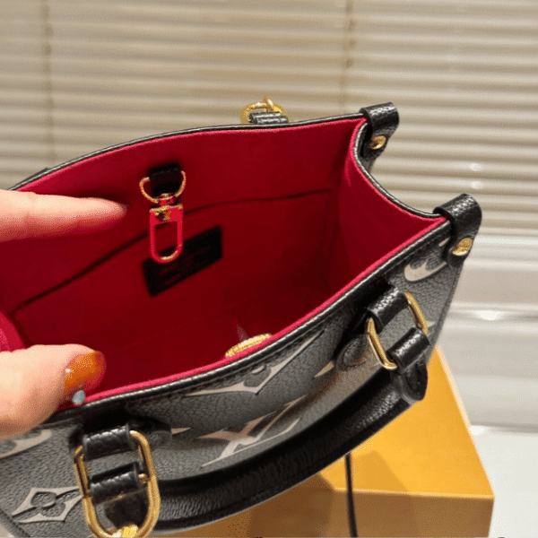 Louis Vuitton Onthego Mini Black White Monogram 7.1 Inches