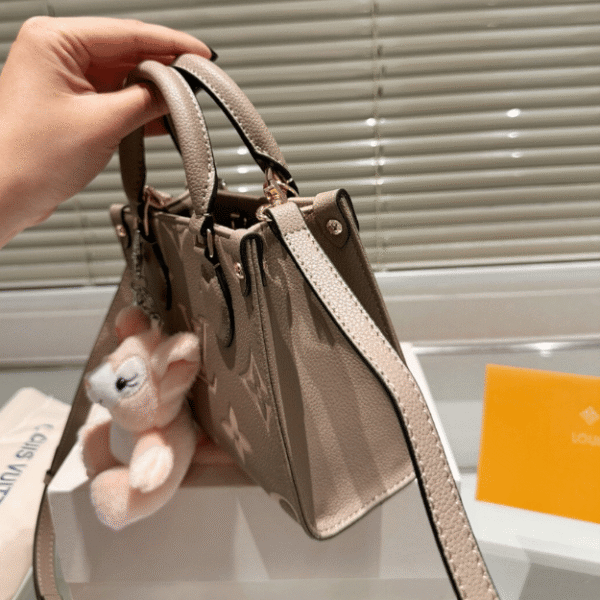 Louis Vuitton Onthego Mini Monogram Taupe Beige 7 Inches