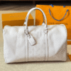 Louis Vuitton Keepall 40 Monogram Empreinte White 15.7 Inches M30885