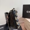 Chanel Hobo Handbag Gold Tone Hardware Black 9.4 Inches AS5177 B18293 94305
