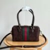 4-8-1.jpg Gucci Borsetto Medium Boston Bag Suede Leather Dark Brown 11 Inches 866732 AAGIR 2146