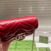 Gucci Gg Marmont Mini Bag Rosso Ancora Red 6.5 Inches 476433 Dtdhv 6207