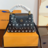 Louis Vuitton Capucines BB Black With Flower Studs Black 10.6 Inches