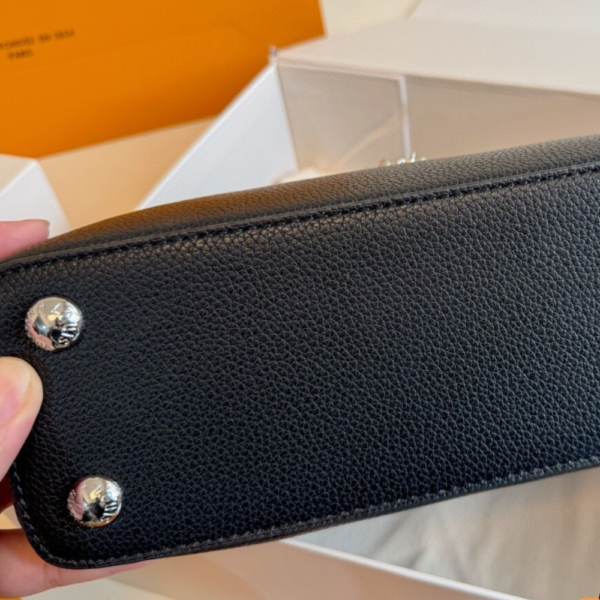 Louis Vuitton Capucines BB With Pearl And Chain Black 10.6 Inches