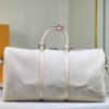 409 Louis Vuitton Puffy Shearling Keepall Bandoulière 50 Beige 19.7 Inches M23108