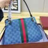Gucci Paparazzo Medium Top Handle Bag Blue Denim 12.6 Inches