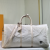 411 Louis Vuitton Puffy Shearling Keepall Bandoulière 50 Beige 19.7 Inches M23108