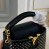Louis Vuitton Capucines Mini With Studs Black 7.9 Inches