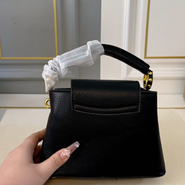 Louis Vuitton Capucines Mini With Studs Black 7.9 Inches