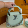 Louis Vuitton Capucines Mini With Chain Blue 7.9 Inches