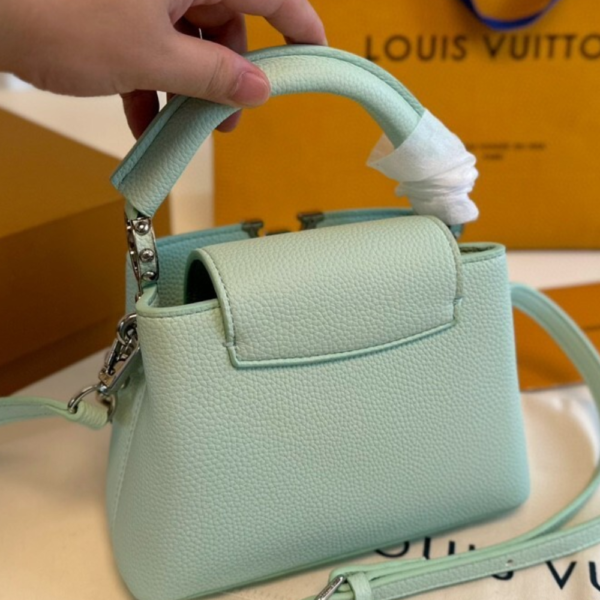 Louis Vuitton Capucines Mini With Chain Blue 7.9 Inches